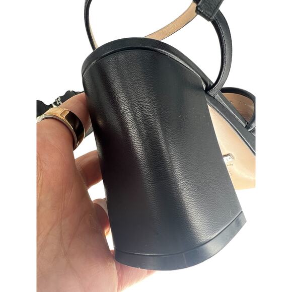 Gucci Black GG Logo Platform Janaya GG Logo Quarter Strap Sandal - Picture 9 of 16